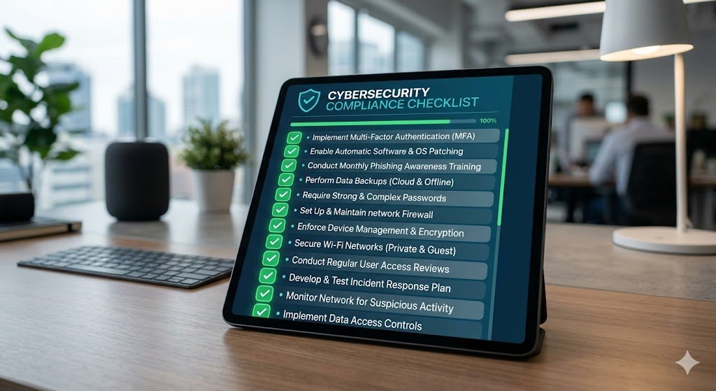 Comprehensive cyber security verification checklist for avoiding online scams.