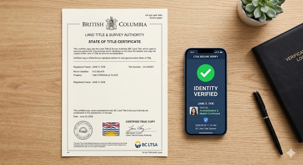 Use the British Columbia Land Title State of Title Certificate to verify property ownership.
