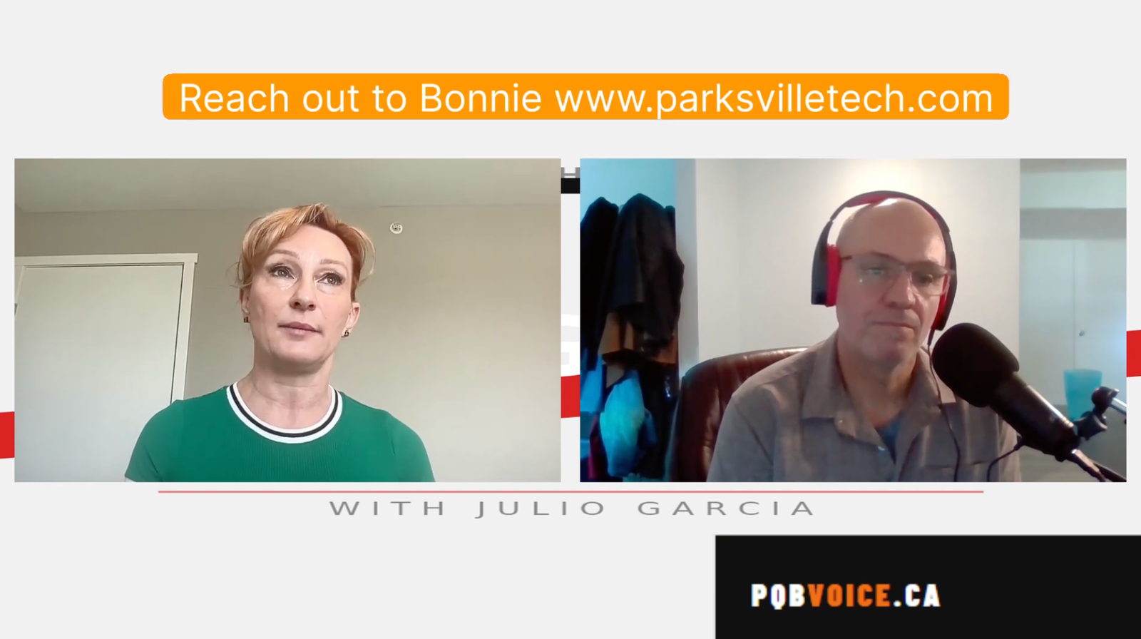 Bonny Belanger on PQBVoice discussing how Parksville Tech fights Oceanside fraud